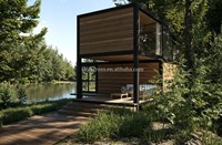 Maison préfabriquée River House Maison préfabriquée avec cuisine et salle de bain Tiny Home Cabine préfabriquée à 2 étages pour hôtel de villégiature