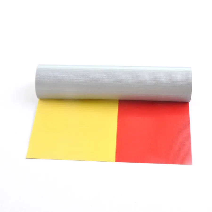 Laminated Pvc Coated Strip Tarpaulin Roll Oem Color