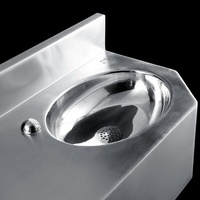 Ensemble lavabo et toilettes en acier inoxydable monobloc pour projets de centres de détention et de correction pénitentiaire