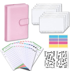 Portefeuille à feuilles mobiles <span class=keywords><strong>A5</strong></span> A6 Agenda marbré avec enveloppes à fermeture éclair, vente en gros, économique - Product Image 3
