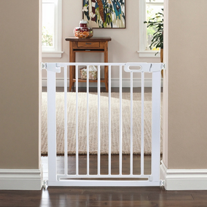 Barrière de sécurité pour bébé avec <span class=keywords><strong>porte</strong></span> pour chat réglable, sans perçage, fixation par pression, pour escaliers et ouvertures, fermeture automatique - Product Image 5