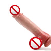 Realistischer Silikon-Heiz-Vibrator mit Stoßfunktion, 10 Geschwindigkeitsmodi, weicher kabelloser Fernbedienung
