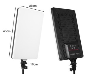 Luz de Video para Cámara de Gran Tamaño de 19 Pulgadas, 192 Lámparas LED, Luz de Panel Plano Grande de 3 Colores Atenuables con Trípode - Product Image 6