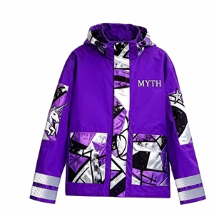 เสื้อแจ็คเก็ตเทคแวร์สตรีทแวร์ผู้ชายสีเหลืองแบบกันลมกันน้ำสำหรับเล่นกีฬากลางแจ้ง พร้อมป้ายโลโก้ปัก - Product Image 2