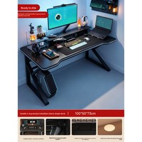 Bureau d'ordinateur de jeu PC moderne, modèle 2026, design simple, forme carrée, pour la maison, le bureau ou la chambre, fabriqué en Chine