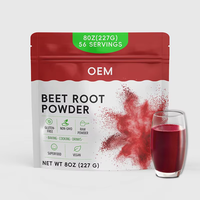 Greenpie Vente en gros Marque privée Suppléments de betterave lyophilisée Superaliment Poudre de racine de betterave Soutien immunitaire pour adultes 24