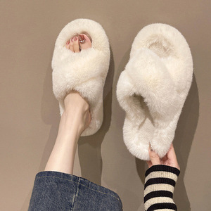 Chaussons en polaire pour femmes, vêtements d'extérieur, nouvelle collection automne-hiver-printemps 2025, semelle épaisse, double couche de laine et de coton, chaud pour l'extérieur - Product Image 2
