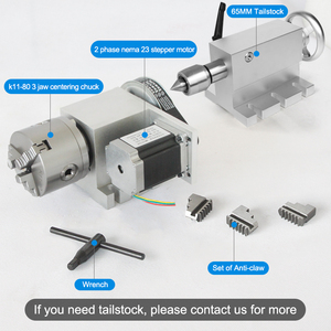 Motor Bifásico K5M-6-80A 57 80MM con Mandril Rotatorio de 3 Mordazas y 4 Ejes, Eje Hueco para 4ta Generación de Router de Fresadora, Eje Rotatorio de 80mm - Product Image 2