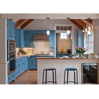 Armoire de cuisine modulaire Prima en MDF imperméable avec garantie de plus de 5 ans pour les zones à forte humidité, plan de travail en stratifié et en résine