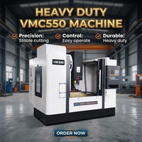 Vmc550 Chine prix usine 3 axes 4 axes vertical cnc métal taille moyenne fraiseuse