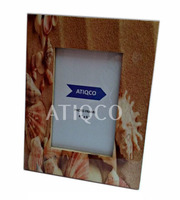 Marco de Fotos de Madera Atiqco con Impresión Digital de Billetes en 2 Colores |   Decoración Antigua y Vintage para Mesa y Pared del Hogar