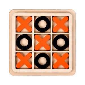 Kids Educational Interactive XO Chess Game Eco-friendly Safe Paint Wooden Puzzle Tic <strong>Tac</strong> Toe Board - Product Image 3