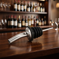 Aérateur de vin et de liqueur portable en acier inoxydable Kitchen Delli, classique, durable, multifonction, bec verseur anti-goutte, compatible avec les aliments