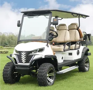 Batterie au lithium-ion dynamique et à la mode Barre d'appui de sécurité arrière universelle 4 + 2 sièges Chariot de golf