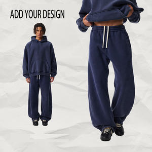 Pantalon de jogging décontracté pour homme, grande taille, épais, évasé, personnalisable avec logo, vente en gros, haute qualité - Product Image 1