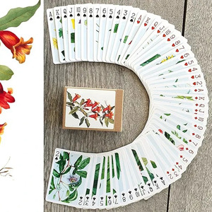 Collezione di fiori selvatici carte da gioco illustrazioni botaniche Vintage fioriture colorate giardino bellezze Delicate fiori da campo di carta - Product Image 1