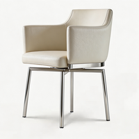 Chaise de salle à manger pivotante avec revêtement en microfibre, mousse haute densité, structure en acier carbone, rotation à 180 degrés pour salle à manger ou bureau