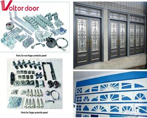 Porte de <span class=keywords><strong>garage</strong></span> sectionnelle isolée à fonctionnement automatique intelligent avec garantie de 3 ans, système antivol, construction en acier de qualité supérieure, style ferme - Product Image 3