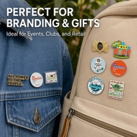 Pins de Solapa de Esmalte Suave con Formas Variadas Personalizadas, Logotipo y Texto Personalizados, Broches Decorativos Conmemorativos y de Recuerdo
