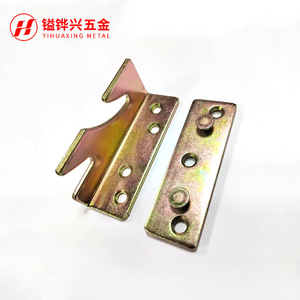 Support d'angle robuste YIHUAXING METAL pour lit, en fer zingué, support triangulaire pour meubles en bois de pin massif - Product Image 1