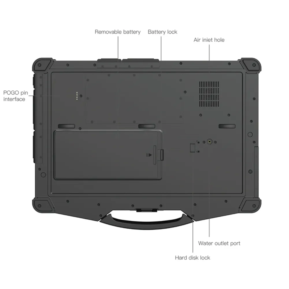 15.6 inç tamamen endüstriyel sağlam dizüstü bilgisayar Intel Core i7 32GB RAM 256GB SSD ucuz stok sağlam dizüstü toughbook N15W