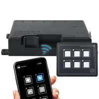 Boîtier de commande tactile LED 6P compatible avec 6 boutons programmables momentanés, panneau de commande tactile par application pour SUV, bateau, caravane
