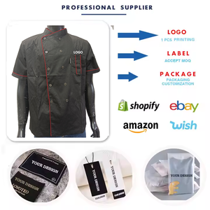 Chaqueta de Chef Negra, Uniforme de Chef para Mujer, Ropa de Cocina para Cafetería, Ropa Culinaria para Hombre, Chaqueta de Manga Corta para Restaurante, Hotel, Bar - Product Image 6