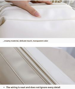 Sac de toilette portable pour femme en PU double couche, petite capacité, holographique, résistant à l'eau, avec fermeture éclair, logo promotionnel - Product Image 4