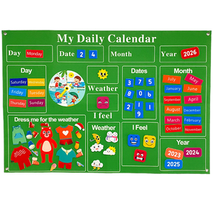 प्रीस्कूल क्लासरूम में बच्चों के लिए क्लासरूम कैलेंडर फेल्ट स्टोरी बोर्ड अवश्य होना चाहिए - Product Image 2