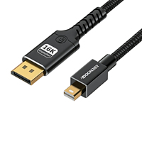 Câble HDTV Mini HDMI vers Mini HDMI plaqué or tressé pour ordinateur portable et moniteur, compatible 16K 8K 1080p