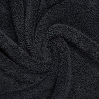 Toallas de algodón 100% negras resistentes al blanqueador con LOGO personalizado para fabricantes mayoristas, ideales para salones de belleza, spa y peluquería.