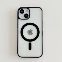 Casing HP Transparan Wireless Charging Terbaru, Tren Terkini, Bahan TPU Akrilik Magnetik, Pelindung untuk iPhone 14 Pro Max 16Pro