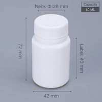 20ml-200ml Pilule Capsule Tablette Médecine En Plastique Bouteille Vide De Qualité Alimentaire Matériel Portable À L'extérieur