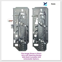 WITTUR ECO Hydra Plus Ensemble de serrures de porte de voiture pour hôtel moderne - Bras long (670 mm) et bras court (520 mm) Ouverture gauche/droite