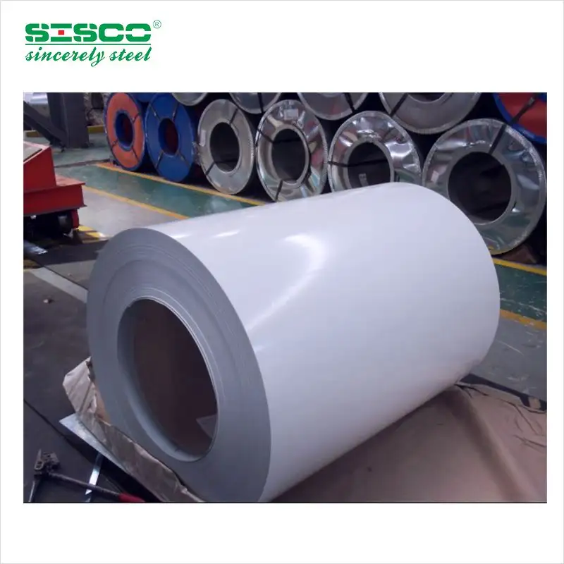 SPCC Putih Hijau Biru RAL 9001 9002 9003 Panas Dicelup Ppgi Prepainted Galvanized Steel Coil