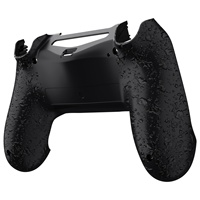 Coque inférieure de remplacement noire texturée EXtremeRate version Type-C compatible avec les manettes PS4 modèles JDM-040/050/055