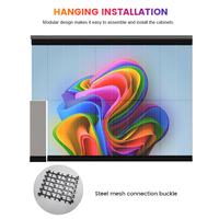 Pantalla Publicitaria de Pared de Video con Película Holográfica 3D Transparente Flexible Personalizada, Adhesivo de Vidrio, LED Super Delgado para Centro Comercial
