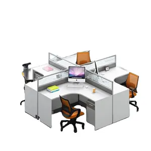 ZOIFUN Custom Modern Furniture Büro tische 3/4/6/8 Personen Call Center Workstation