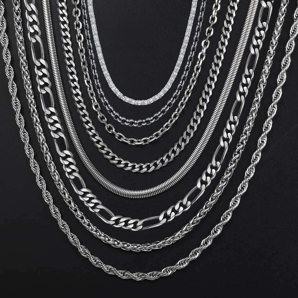 RINNTIN SC kadınlar özel Joya De Plata Kolye zincirleri yapma erkekler gümüş takı 925 ayar gümüş Kolye zincirleri