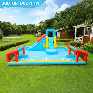 Bác sĩ cá heo nóng Bán Bóng đá trò chơi đồ chơi nhảy nhà bị trả lại lâu đài nước Inflatable trượt nhà bị trả lại cho trẻ em