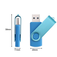 Flash Drive USB Logam Berputar Kecepatan Tinggi 2025 Multi Warna 512MB-128GB USB 2.0/3.0 untuk PC Laptop