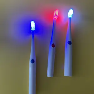 プライベートロゴ付き赤色光LEDセラピー歯ブラシアクセラレーターフォトセラピー歯ブラシ