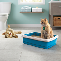 Bac à litière pour chat fabriqué en Italie avec un espace intérieur de 20 L, en plastique facile à nettoyer et accessoires, pratique pour le nettoyage