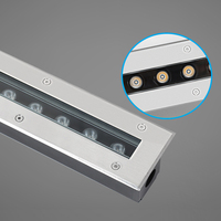 Lampes LED encastrées linéaires pour escaliers extérieurs et allées, 18W 24W