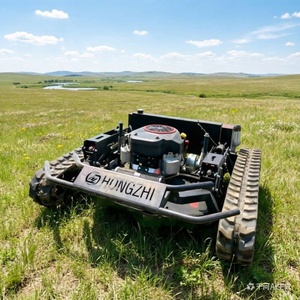 เครื่องตัดหญ้าไร้สายแบบขับเคลื่อนด้วยตัวเอง ควบคุม<span class=keywords><strong>ระยะ</strong></span><span class=keywords><strong>ไกล</strong></span> หุ่นยนต์ตัดหญ้าอัตโนมัติ แบบตีนตะขาบ หมุนรอบตัวเองได้ - Product Image 3