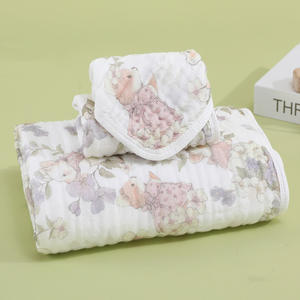 Usine personnalisée bambou coton bébé couverture douce mousseline nouveau-né Swaddle 6 couches pépinière <span class=keywords><strong>serviette</strong></span> de bain jeter couvertures pour filles et garçons - Product Image 2