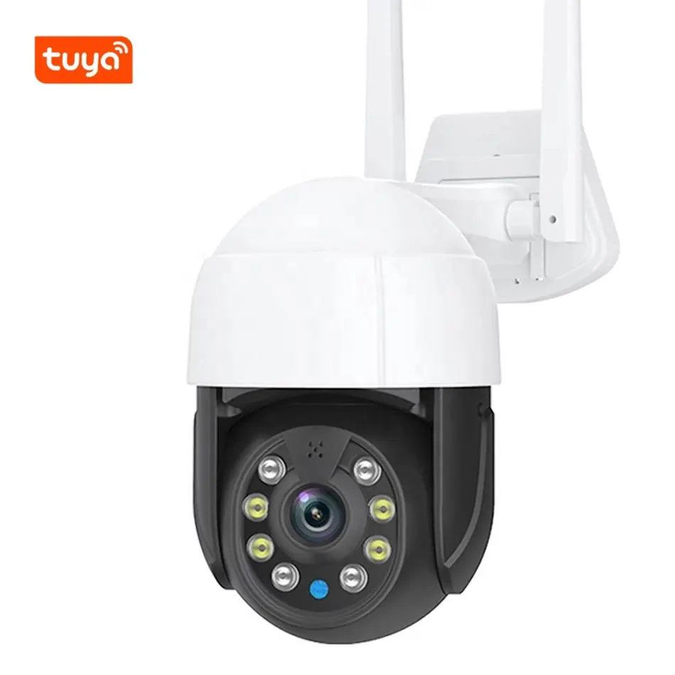 Tuya Outdoor 2MP PTZ Wifi Camera Cloud Surveillance Security CCTV Camera Home Security Audio auto tracking IP Wireless Camera