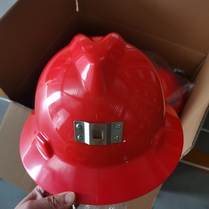 Casco de seguridad en forma de V personalizable al por mayor, estándar americano, con ala ancha, para minero, azul, de protección, venta directa de fábrica - Product Image 3