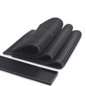 Tapete de barra de silicona PVC antideslizante con ranura de drenaje, impermeable, a prueba de derrames, para protección de mostradores de bares y pubs. - Product Image 1