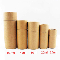 100% biodégradable en carton d'emballage déodorant bâton conteneurs blanc noir tube de papier kraft brun